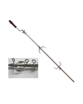 1000mm Stainless Steel Rotisserie Spit for Pizza Oven | FIRELAND.CO.UK