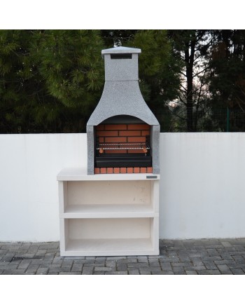 Firenze Charcoal Barbecue Grill with Side Table ON SALE