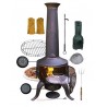 Extra Large Chimenea And Accessories In Bronze
